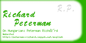 richard peterman business card